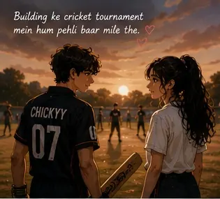 Animated first meeting at a cricket tournament