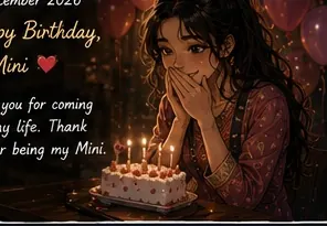Animated birthday scene